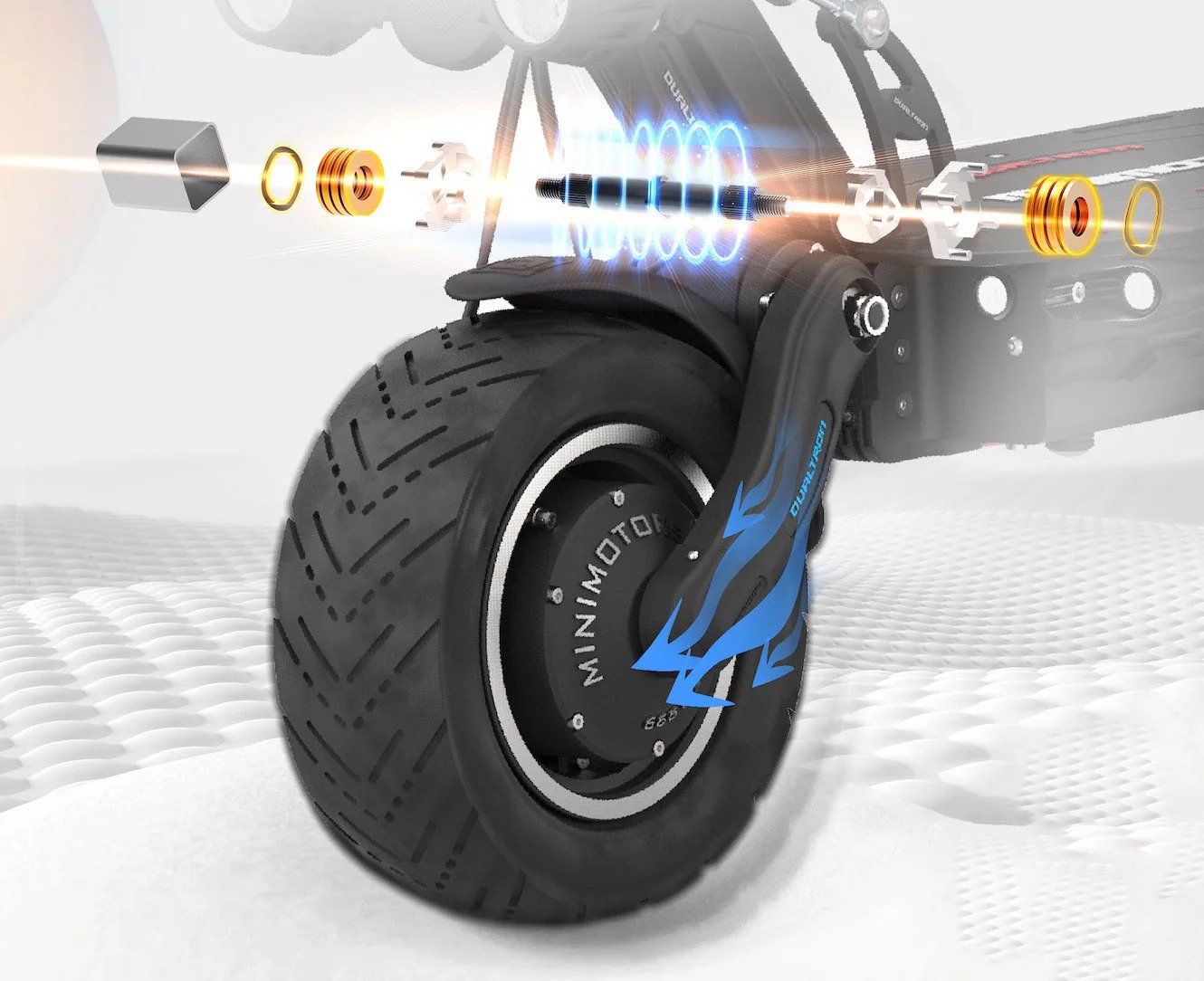 Sistema de suspensión por resortes regulable del Dualtron Thunder 3