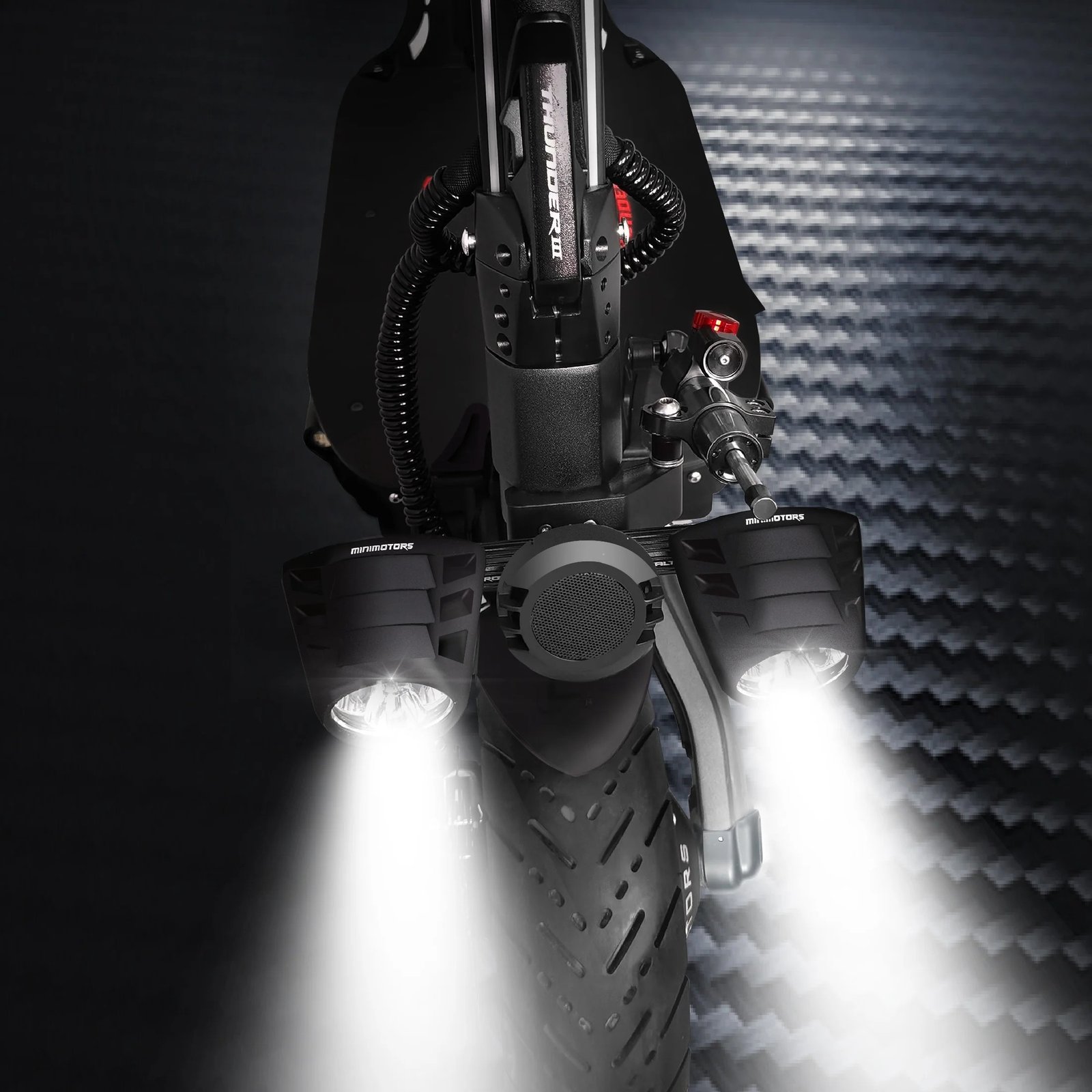 Sistema de iluminación frontal de 60W de haz ancho del Dualtron Thunder 3